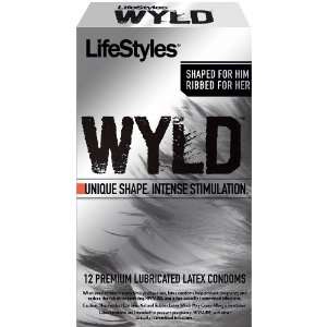  Lifestyles WYLD Ribbed Condoms   12 Pack Health 