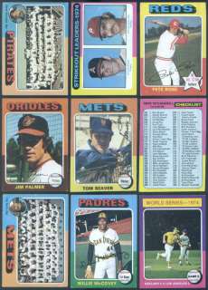 1975 Topps Complete Baseball SET Brett Yount Aaron Ryan Schmidt Rose 