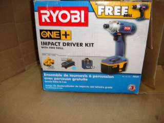 RYOBI CORDLESS 18 VOLT DRILL AND IMPACT DRIVER P802  