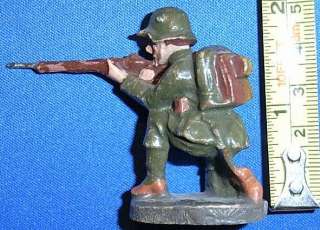 TGU23 * ELASTOLIN LINEOL WWI OR WWII TOY SOLDIER 70mm ANTIQUE GERMAN 
