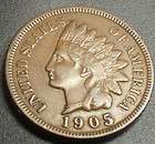 1905 INDIAN HEAD Penny   Cent Coin Lot 596   Nice Full 