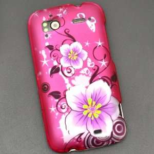  Pink Artistic Flower Print Rubberized Coating Premium Snap 