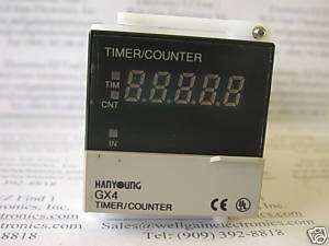 HANYOUNG GX4 T50E TIMER COUNTER 0.1S 9999M 120 240 VAC  