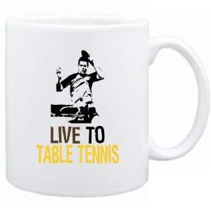  New  Live To Table Tennis  Mug Sports: Home & Kitchen