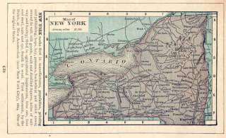 USA: NEW YORK. Colored antique map. Armstrong. 1891  