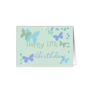  11th Birthday, pastel butterflies Card Toys & Games