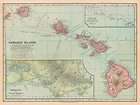 Oahu Hawaii Map Miller 1899 Hawaiian Islands Honolulu Pearl Harbor 