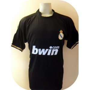  REAL MADRID AWAY SOCCER JERSEY ONE SIZE LARGE .NEW.BLACK 