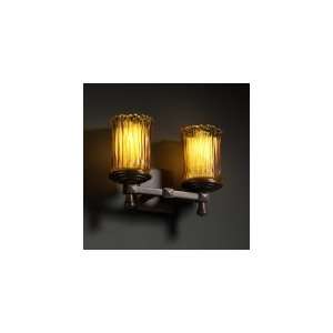 Justice Design Group GLA 8532 16 WHTW ABRS Deco Veneto Luce 2 Light 