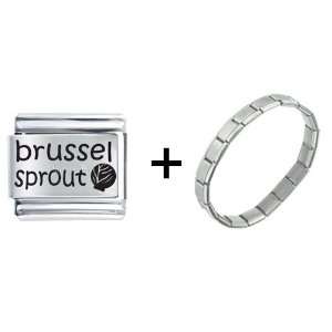  Brussel Sprout Laser Italian Charm: Pugster: Jewelry