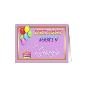  Georgia Birthday Party Invitation Card: Toys & Games
