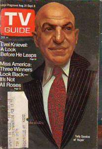 1974 TV Guide August 31 Kojak;Evel Knievel;Telly Savala  