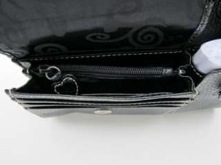   BRIGHTON ORGANIZER PURSE FRENCH KISS BLACK NWT   