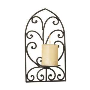   Bella Home Cathedral Scroll Wrought Iron Wall Sconce.: Home & Kitchen