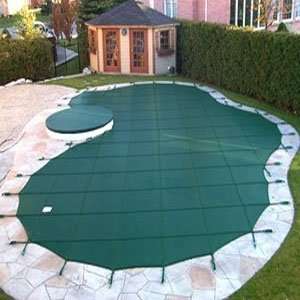  Mesh Safety Pool Cover  Pool Size 16 x 32 Green 
