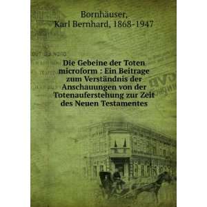   des Neuen Testamentes Karl Bernhard, 1868 1947 BornhÃ¤user Books