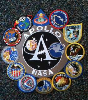   MISSION Patch ASTRONAUT MOON APOLLO 7 8 9 11 12 13 14 15 16 17  