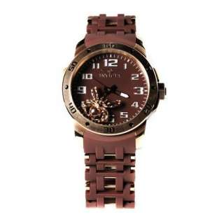 Invicta 10298 Mens Sea Spider Floating Brown Rose Gold Watch 3 slot 