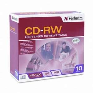  Verbatim CD RW High Speed Rewritable Disc VER95161 
