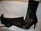 Designer Charles David Black Leather High Heel Boots items in the 