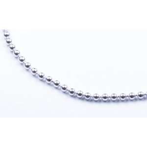  925 Sterling Silver Flashing Beads Nickel Free Chain Necklace Italy 