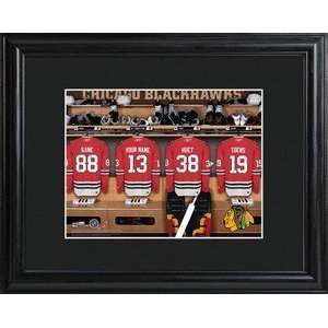  Chicago Blackhawks NHL Locker Room Personalized Print 