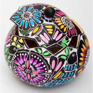  Painted Gourd Container 