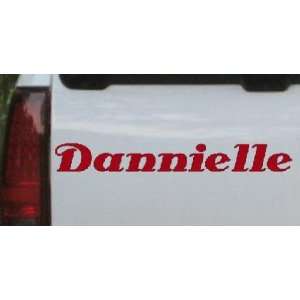 Red 32in X 4.3in    Dannielle Name Decal Car Window Wall Laptop Decal 