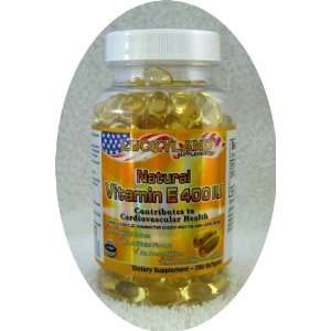  LuckyLand Natural Vitamin E 400 IU, 200 Softgels Health 