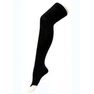   : Black Solid Colored Over The Knee Socks Size 9 11: Everything Else