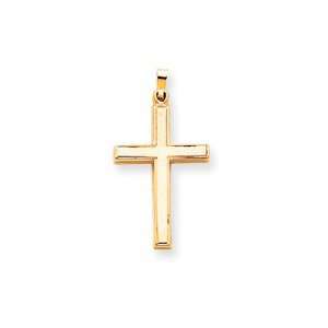   14k Hollow Cross Pendant   Measures 35.9x19.3mm   JewelryWeb Jewelry