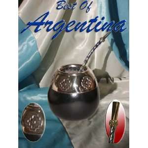 ARGENTINA MATE with fine details in silver 800 + Brass and nickel 