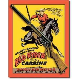  A Christmas Story Daisy Red Ryder Cowboy Carbine Tin Sign 