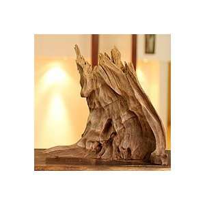  NOVICA Wood sculpture, Mighty Wind