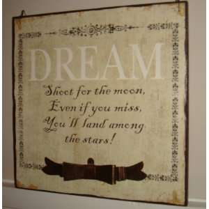  Shabby Chic Bedroom Plaque Dream Shoot for the Moon