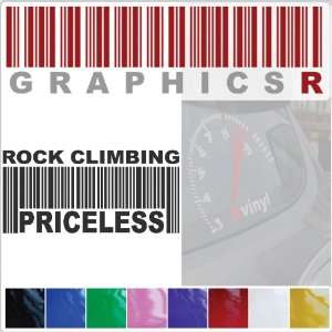Sticker Decal Graphic   Barcode UPC Priceless Rock Climbing Climb 