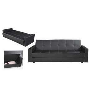  Storage Sofa Bed Black: Home & Kitchen