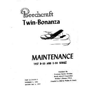  Beechcraft D E 50 Aircraft Maintenance Manual Beechcraft Books