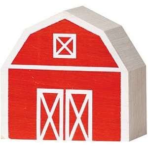  Wooden Train Set Barn: Toys & Games