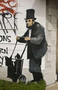 Banksy New Orleans Abraham Lincoln  Graffiti street art  