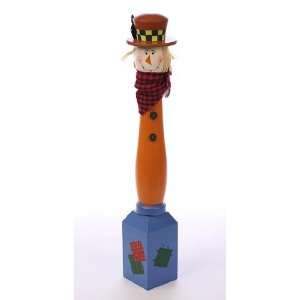  Fall Wooden Spindle Handpainted Autumn Scarecrow Kitchen 