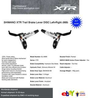 Shimano XTR Trail Brake Levers Disc Left And Right 988 Bike Bicycle 