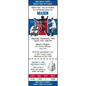  Los Angeles Dodgers Colored Ticket Invitation: Sports 