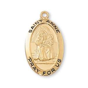St. Anne Gold Plated Medal