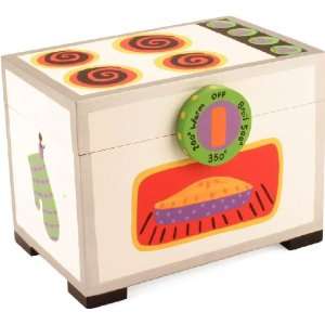 Childrens Wood Adorably Designed Oven Recipe Box: Kitchen 