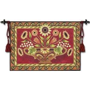 Jennifer Brinley Provence Floral Sunflower Tapestry Wall Hanging 53 x 