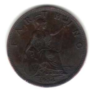  1934 UK Great Britain England Farthing Coin KM#825   King 