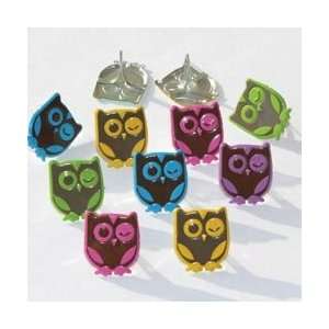  Eyelet Outlet Brads Winking Owl Bright; 3 Items/Order 