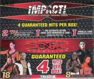 2008 TNA IMPACT WRESTLING HOBBY BOX 4 HITS PER BOX  