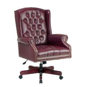  Traditional Tufted Wingback Swivel Chair: Office Products